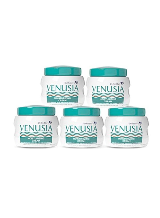 VENUSIA Dr. Reddy's Venusia Max Intensive Moisturizing Cream | Dermatologist Recommended for Dry to Very Dry Skin | Clinically proven for up to 24 hrs. Moisturization | For Face & Body | Cocoa Butter, Mango Butter & Aloe Butter | 100ml (Pack of 5). - Image 1